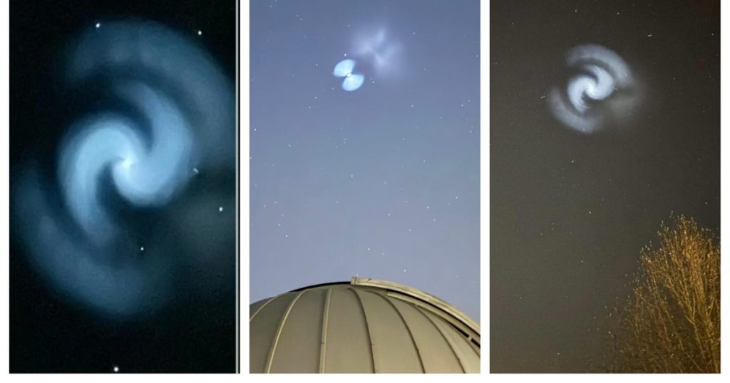 Video a mysterious blue spiral appeared in the sky. The phenomenon, explained by experts