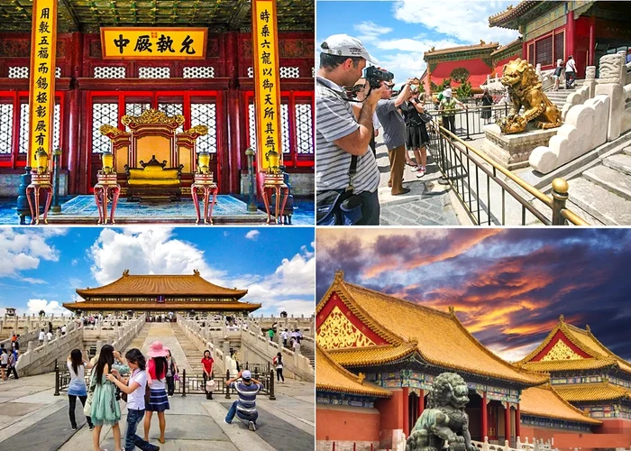 Collage of photos with the prohibited city of Beijing China Photo Travel China Guide