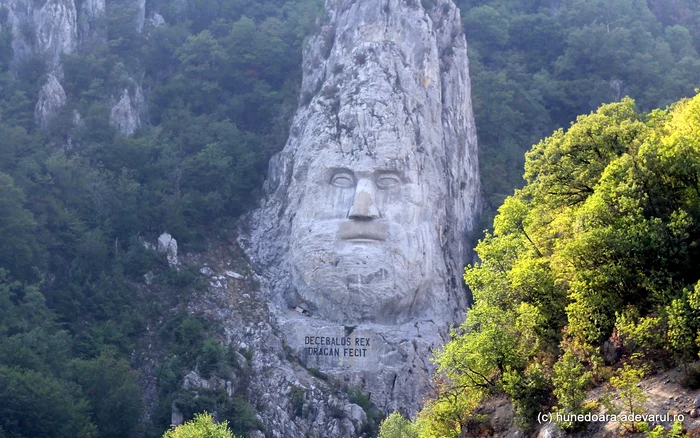 Decebal's face. Photo: Daniel Guță Adevărul