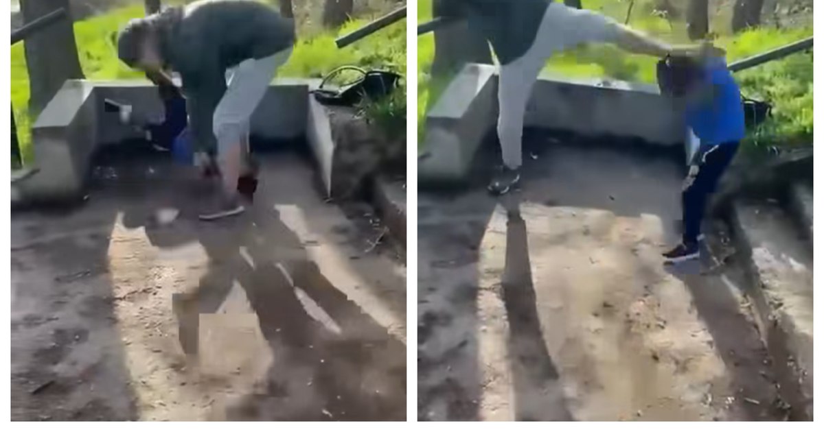 Extreme violence in Bihor: little boy filmed while he is beaten by a teenager. The aggressor was detained by the police