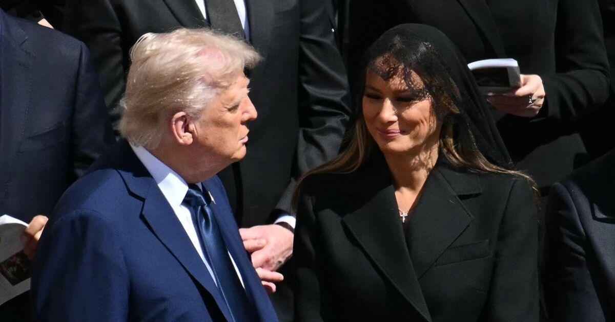 The words Melania told Donald Trump's ear at Pope Francis's funerals to avoid a diplomatic gap