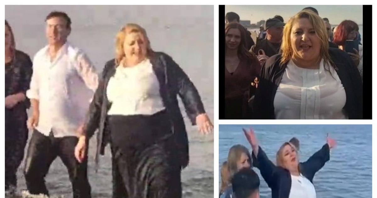 Video whisper has thrown in the waves, in the Black Sea. "And the fat wears wet shirts"