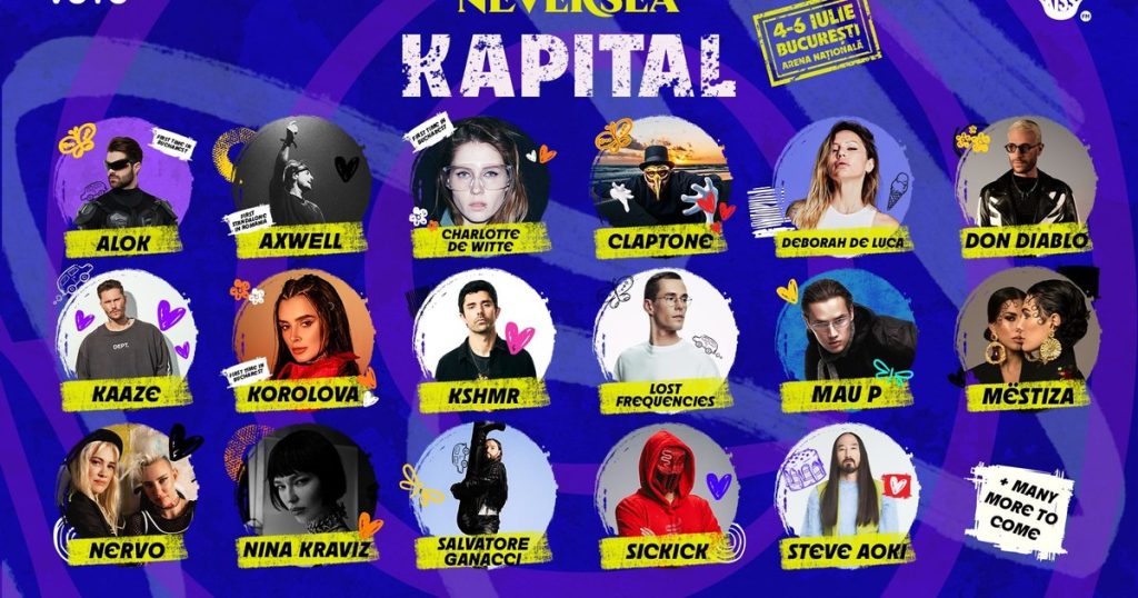 Neversea Kapital announces the first artists to climb the festival stage between July 4-6 on the National Arena
