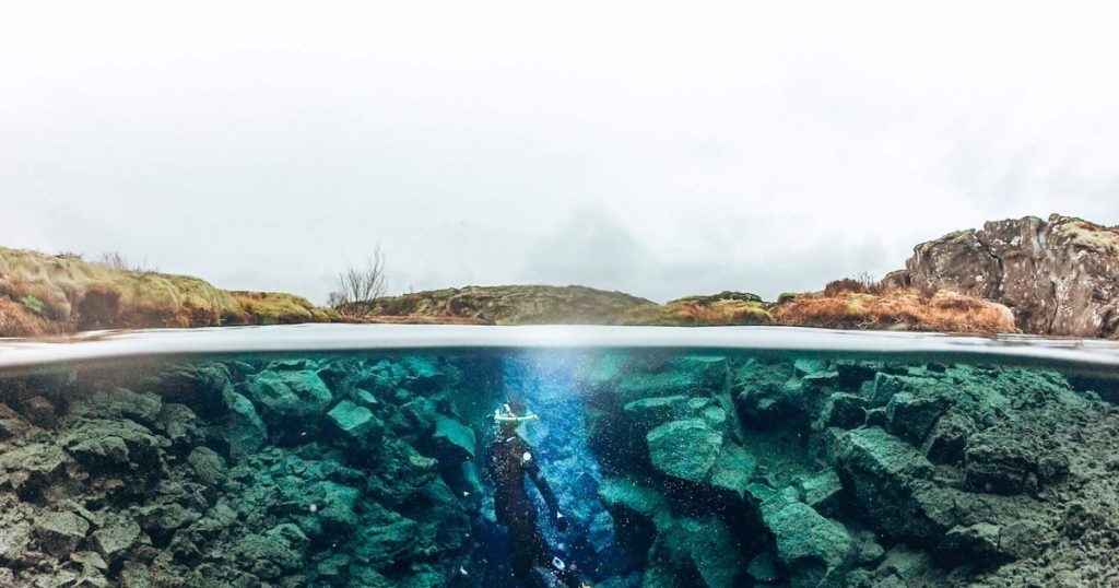 The only place in the world where you can swim between two continents. Unique tourist paradise with purest water on Earth