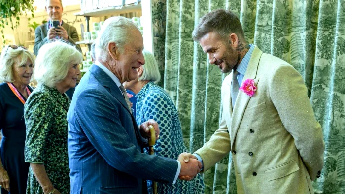 King Charles and David Beckham. Photo: WEPB