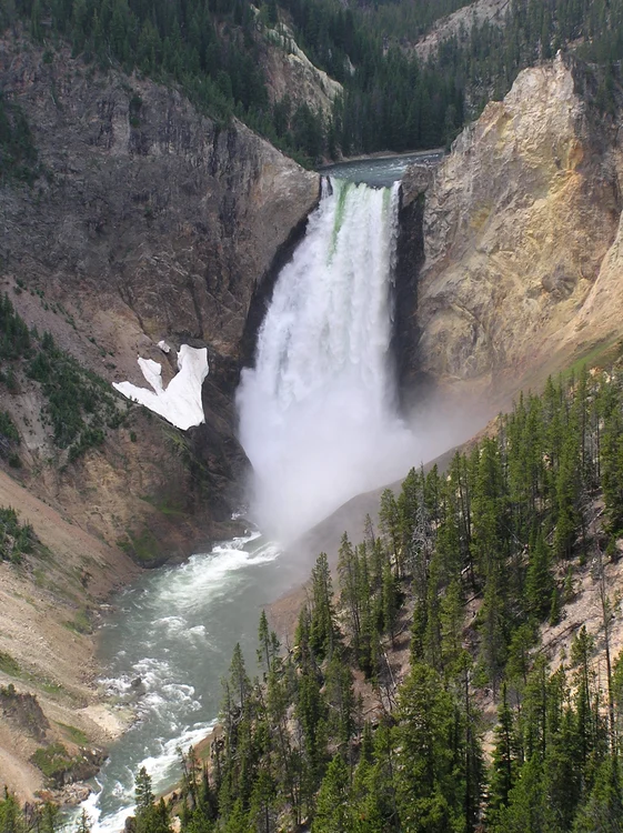 Waterfall in the Yellowstone National Photo Wikipedia National Park