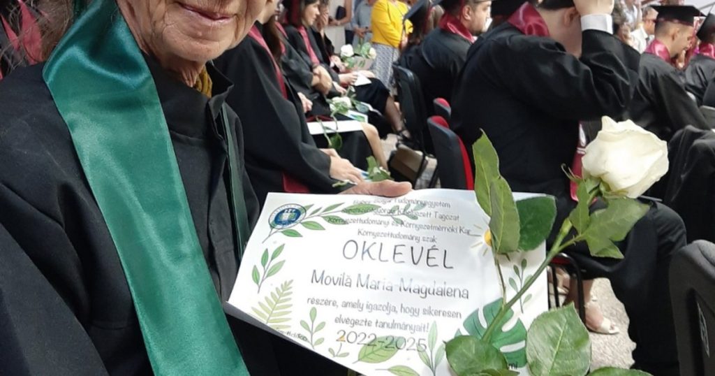 A woman from Sfântu Gheorghe graduated from the college at 73: "The teachers did not leave me, my colleagues supported me"
