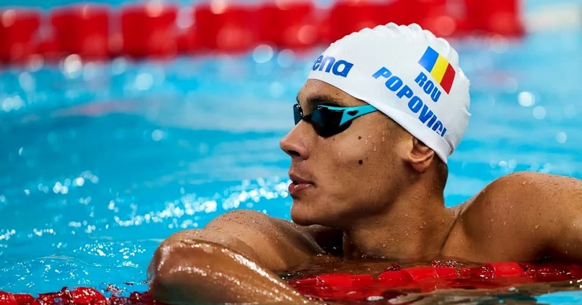 Gold medal and European record for David Popovici at 100 m free. Has obtained the second time from history