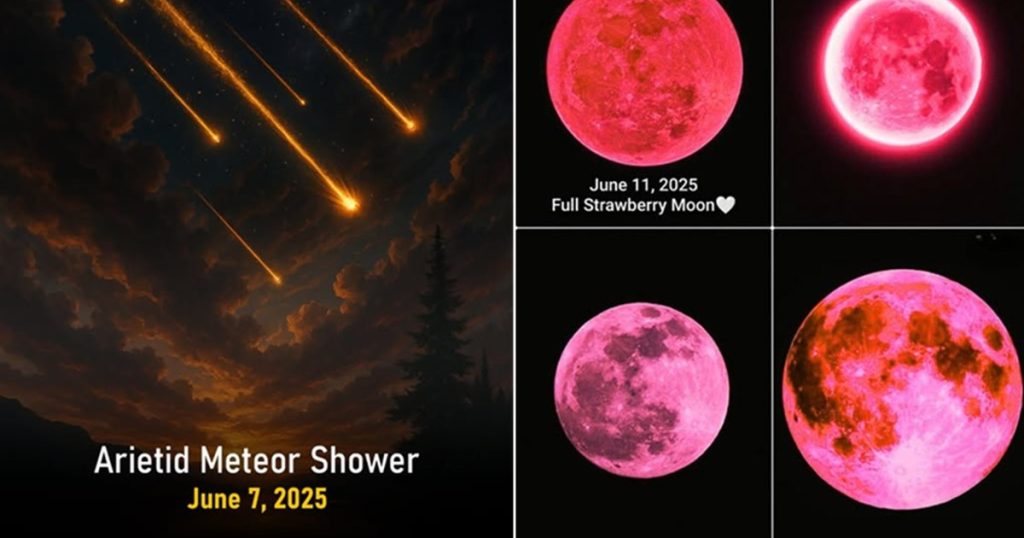 Video June 2025: The sky lights up. Moon of strawberries, falling stars, solstice and sounds from space. Unprecedented cosmic show