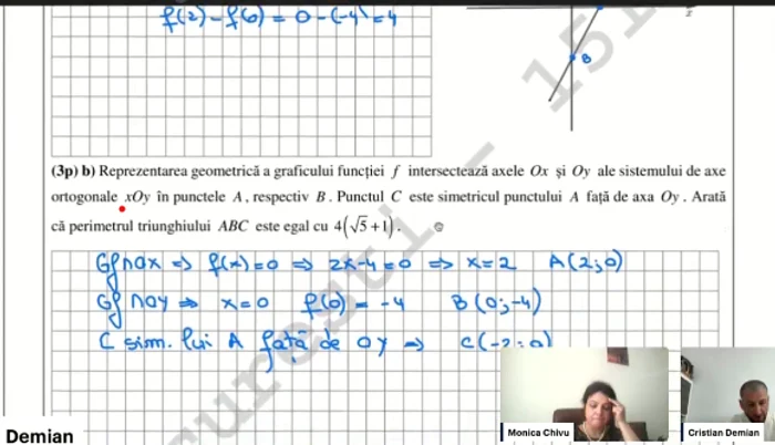 Solving subjects to Mathematics Photo Capture Educational Center Unirea