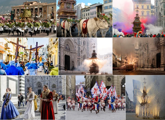 Collage of images captured during the Easter period of Florence Source DMS