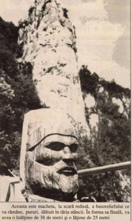 The layout of the statue. Photo: Banat Renaissance, 1995.