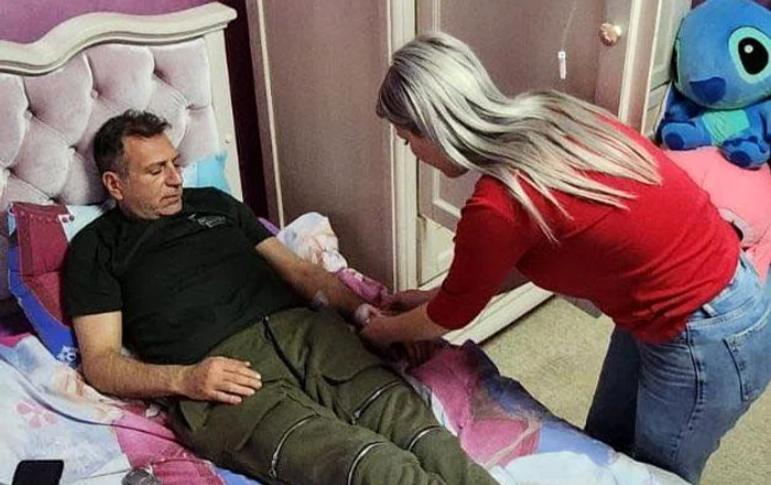 Iulia Sabbagh, while caring for her photo spouse: Iulia Sabbagh/Facebook