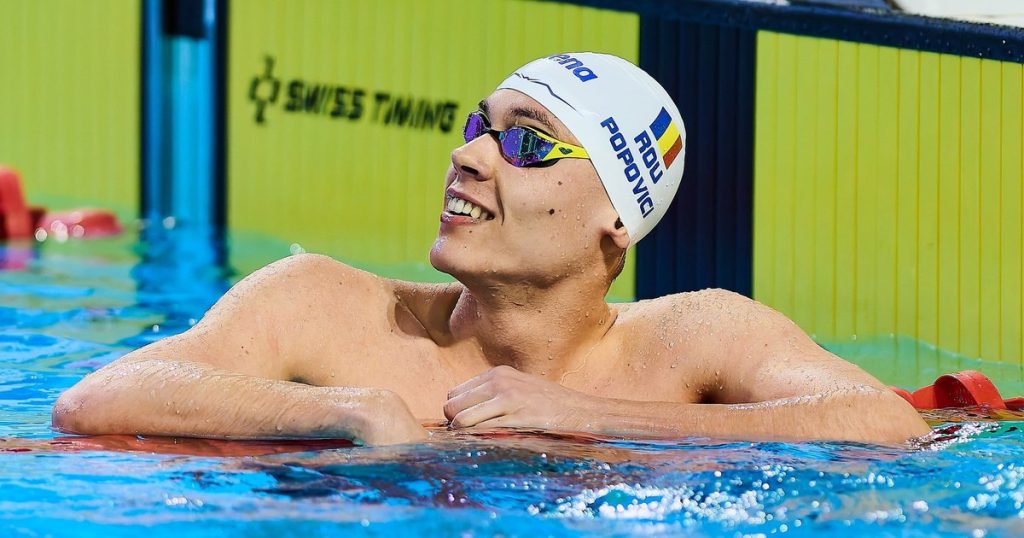 Video David Popovici, qualifying with the second time in the final of 100 meters free. Escaped by his great rival, Pan Zhanle