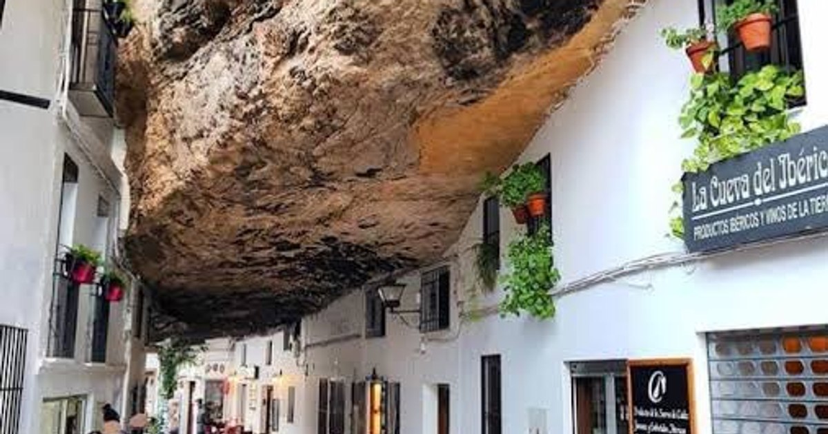 Video unique settlement in the world. Lies in Europe, hidden under a rock