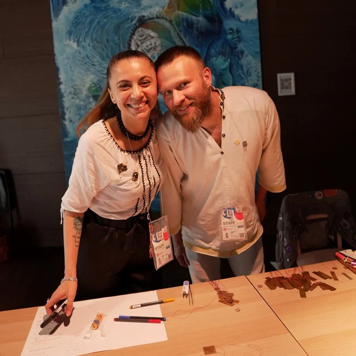 Gabriela Voicu Secărea and Alexandru Voicu at Expo 2025 Osaka, photo source Voicu Galleries