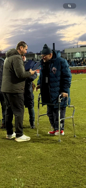 Professor Popa, awarded by Alin Petrache, President FR Rugby 