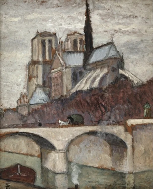 Thumbnail Theodor Pallady Sena to Notre Dame, Cardboard oil, Paris Pallady JPG collection