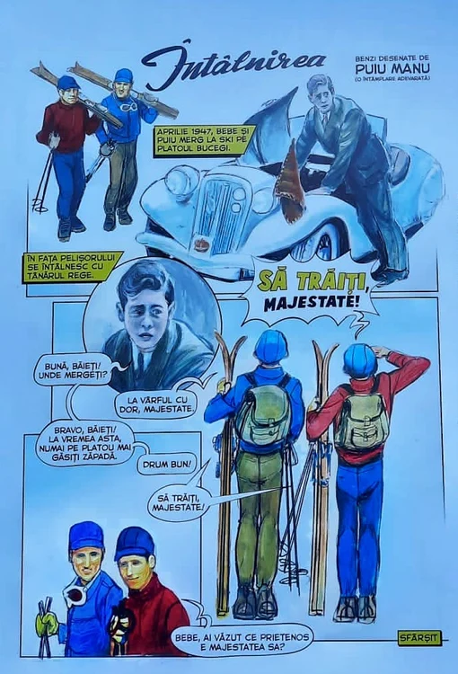 The meeting between Puiu Manu and King Mihai. Photo: Puiu Manu