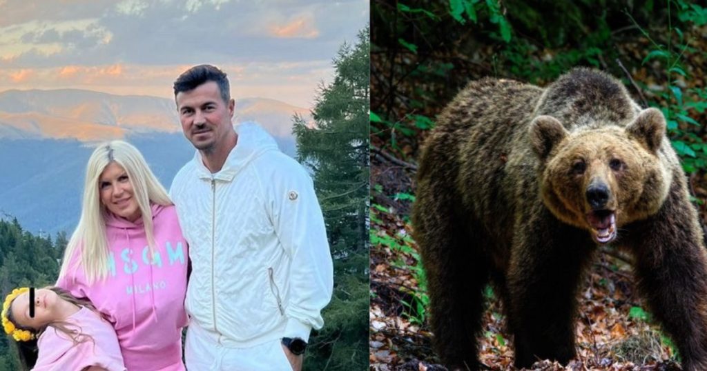 Elena Udrea and the family, on the verge of tragedy. They met a bear at the mountain hut. There were moments of panic