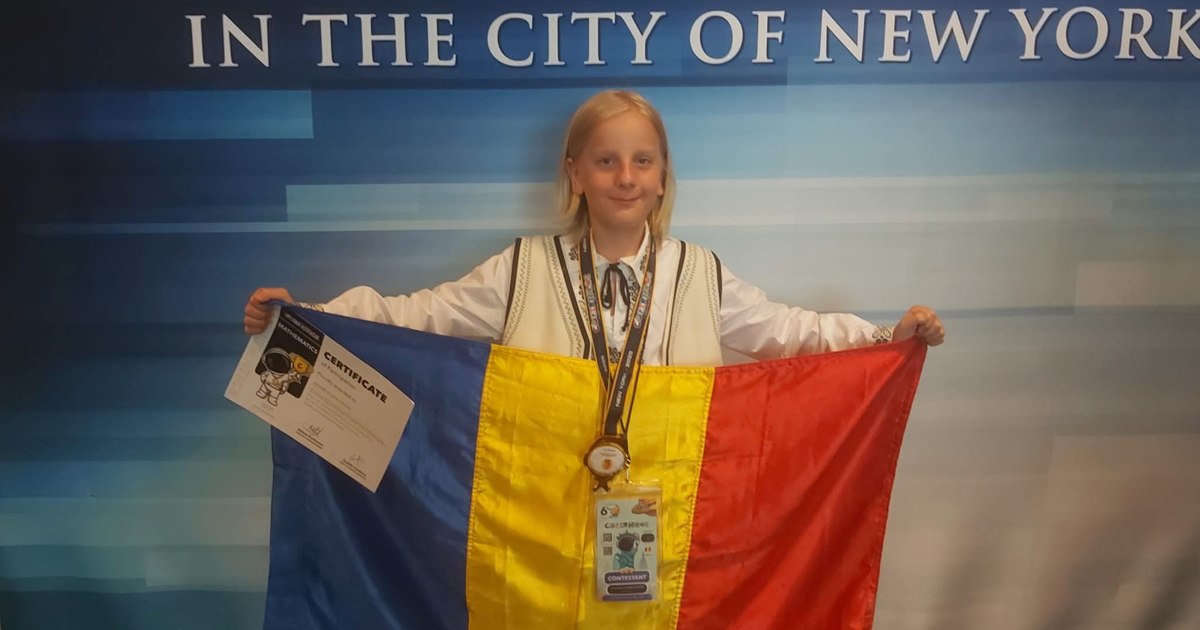 The 11-year-old student who shone in the US and obtained the gold medal in mathematics: "I felt proud to be Romanian"