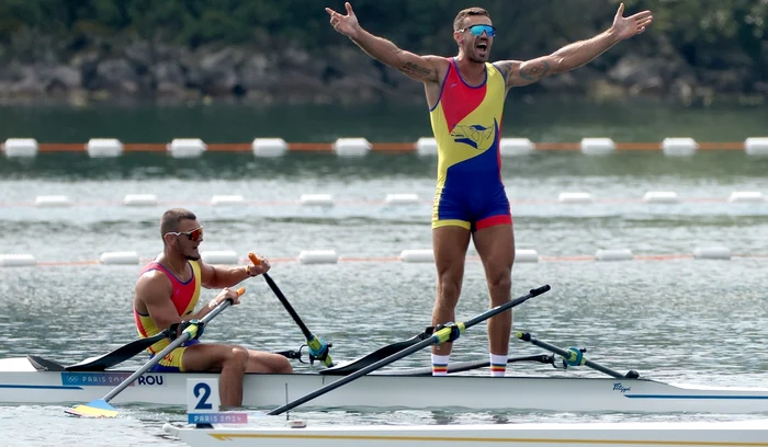 Andrei Cornea and Mihai Enache, gold at boating at the Olympic Games. Photo EPA EFE