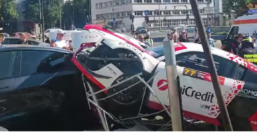 Video Marco, the son of the late Mihai Leu, involved in an accident in Timisoara Super Rally