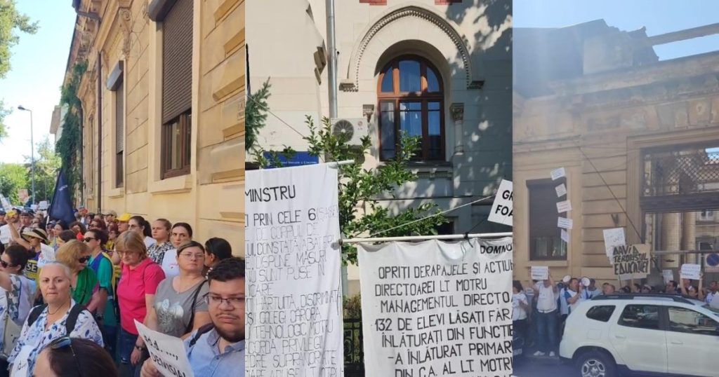 Video the third day of protests in front of the Ministry of Education. Teachers threaten to not start school. The autumn bac, in danger of video