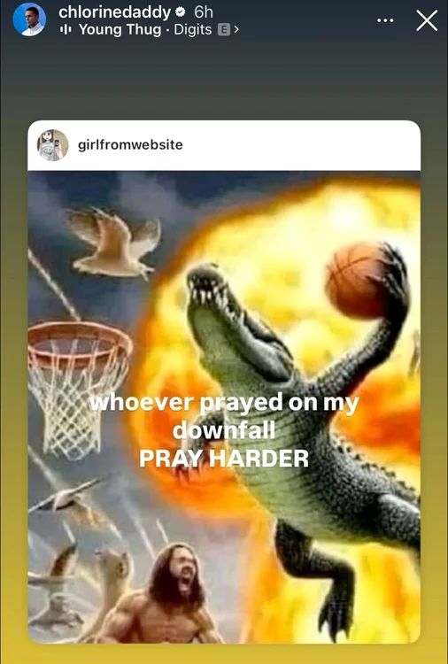 The message of David Popovici, transmitted through Instagram 