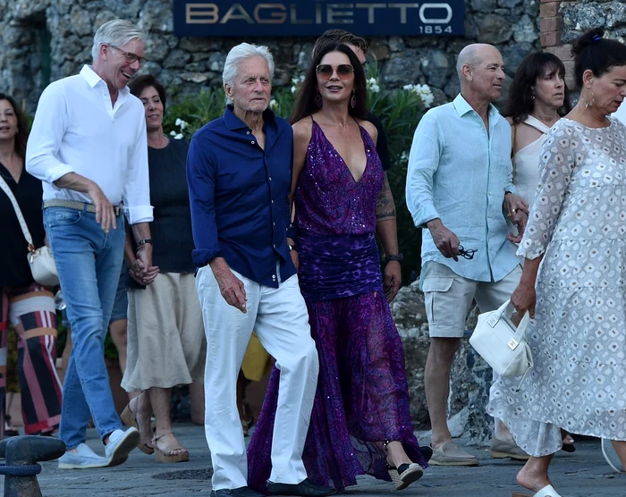 Michael Douglas and Catherine Zeta-Jones surprised on the streets of Portofino in 2023 Photo Profimedia
