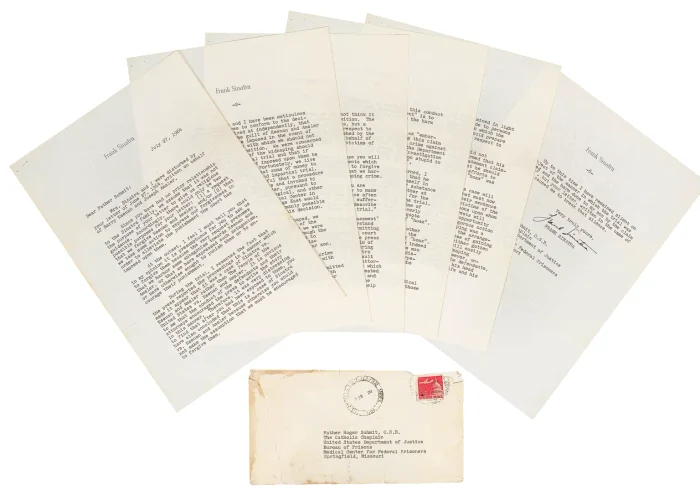At auction the 6 pages of the letter and its envelope / Photo source will be sold: NYP