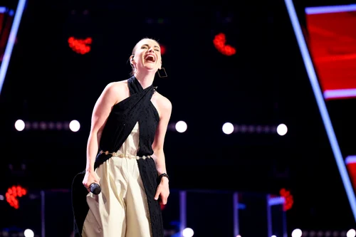   Cristina Bleandură, on the stage Voice of Romania Photo: FB