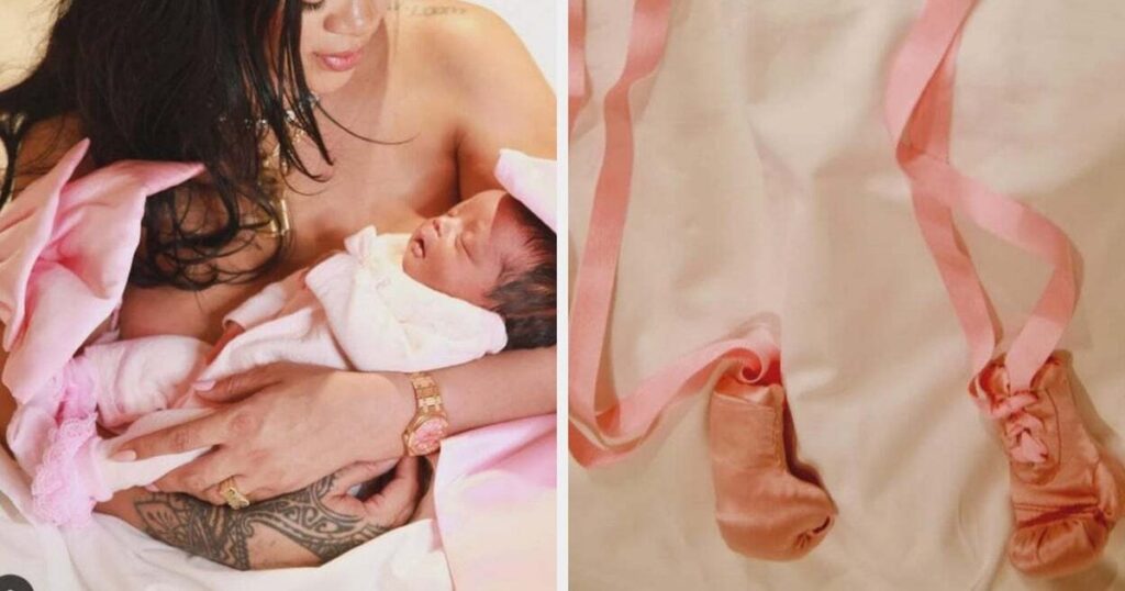 Rihanna, mother for the third time. Gave birth to a little girl she named after her partner