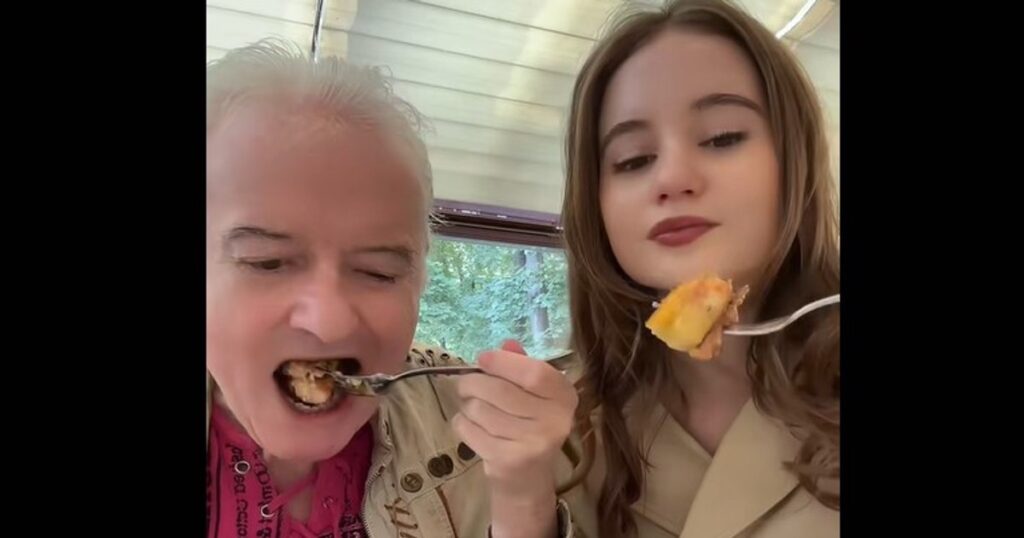 Video Irinel Columbeanu, taken to the restaurant by his daughter. Irina cuts her steak and eats from the same plate. Reactions aroused on Tiktok