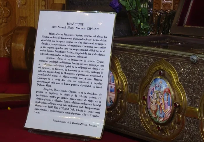Prayer to Sf Ciprian at the relics of Zlătari Church in Bucharest Photo Daciana Stoica