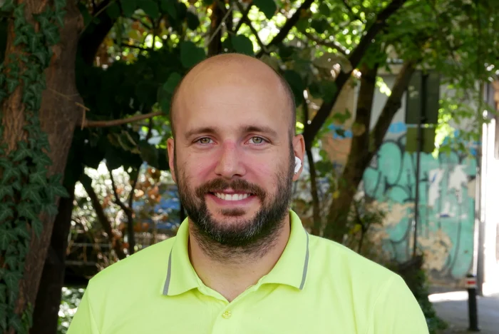 Iulian began to help change the city face in 2021. Photo: Norbert Nemeș