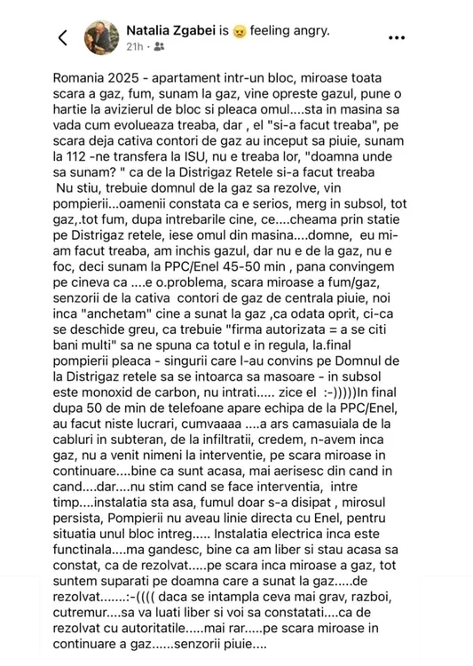 The Facebook post of a location in the block where the explosion took place