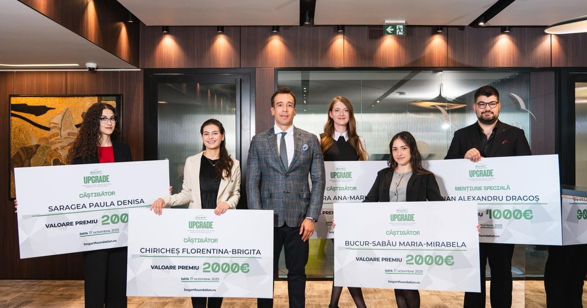 The Bog'Art Foundation awarded scholarships and Upgrade mentions, worth a total of 10,000 euros, to students who can change the future of Romania for the better