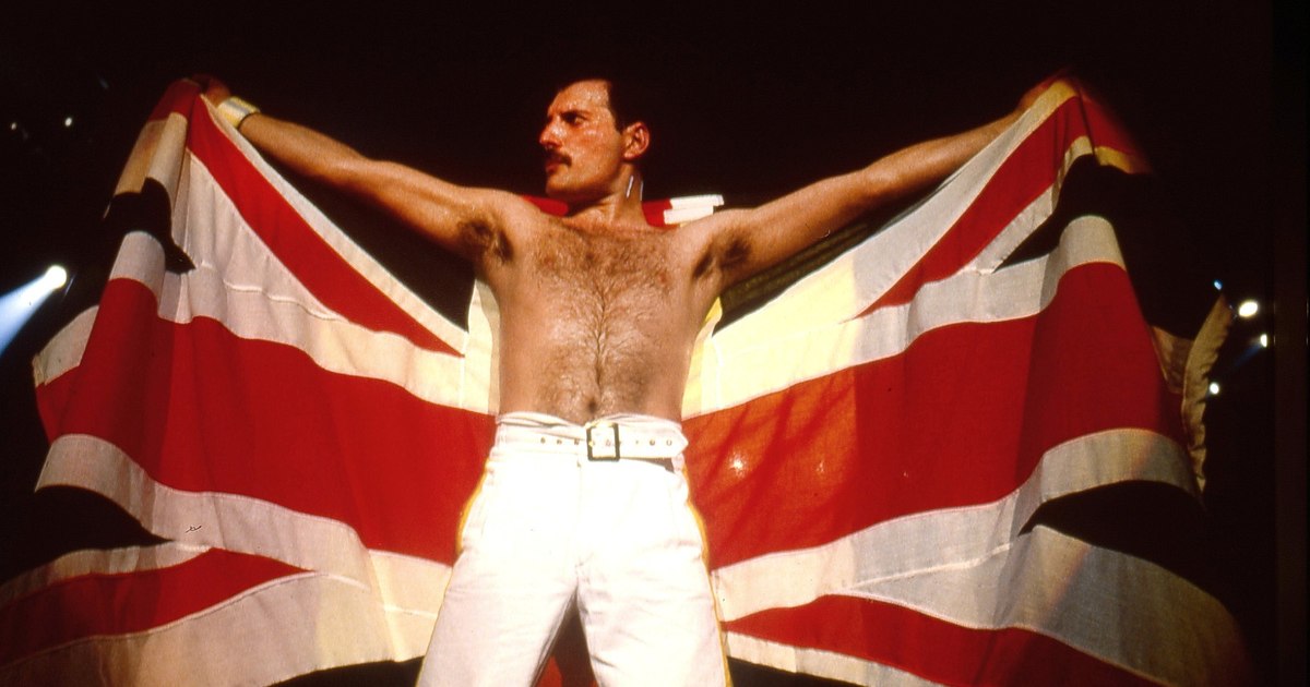 Freddie Mercury video, celebrated 40 years since the Live Aid concert. His face appears on Royal Mint collector coins