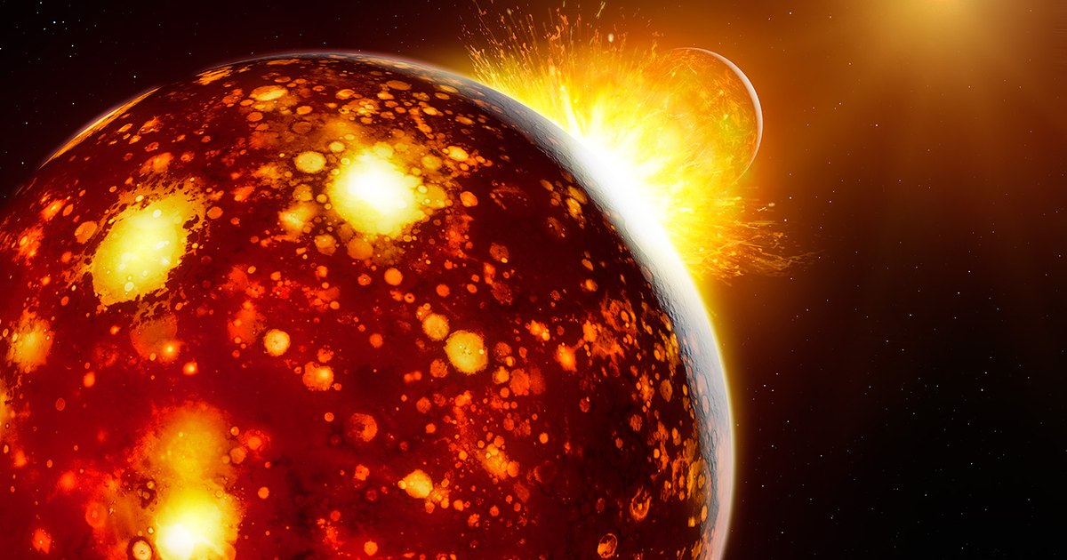 The celestial body that collided with Earth 4.5 billion years ago, from which the Moon was created, was a planet neighboring Earth