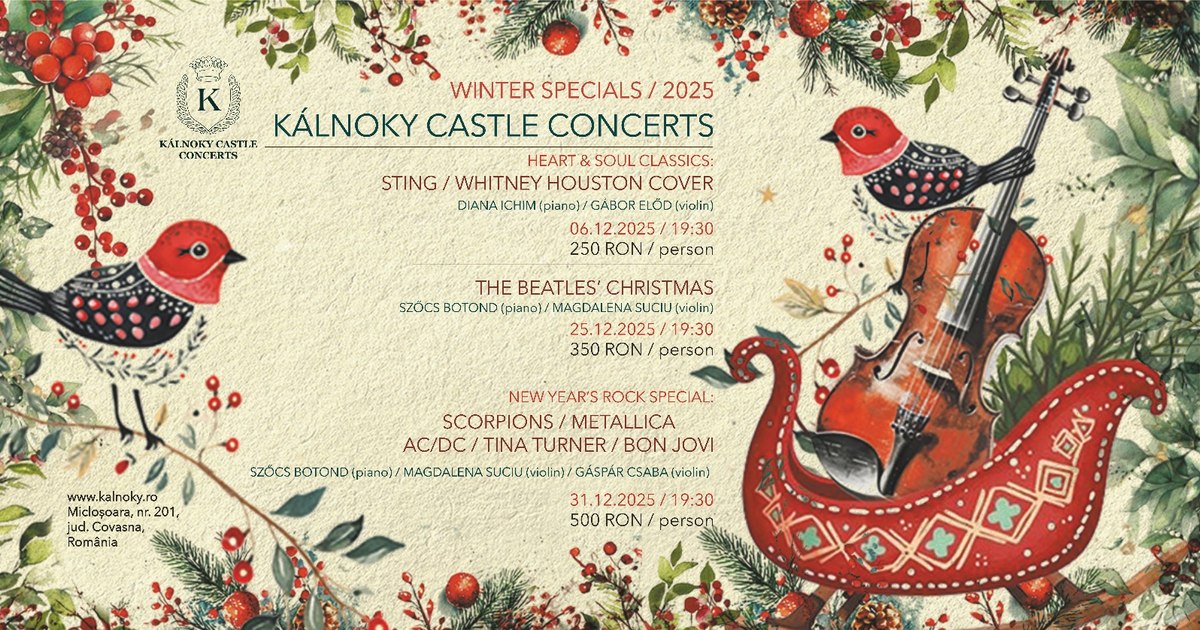 Three evenings full of light at Kálnoky Castle Musical celebration: the Winter Specials concert series in Micloșoara