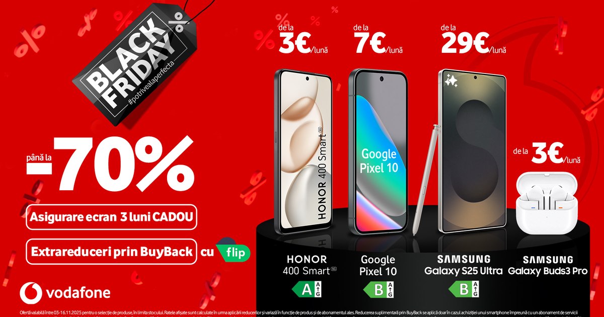Vodafone's Black Friday brings the perfect match with up to 70% off