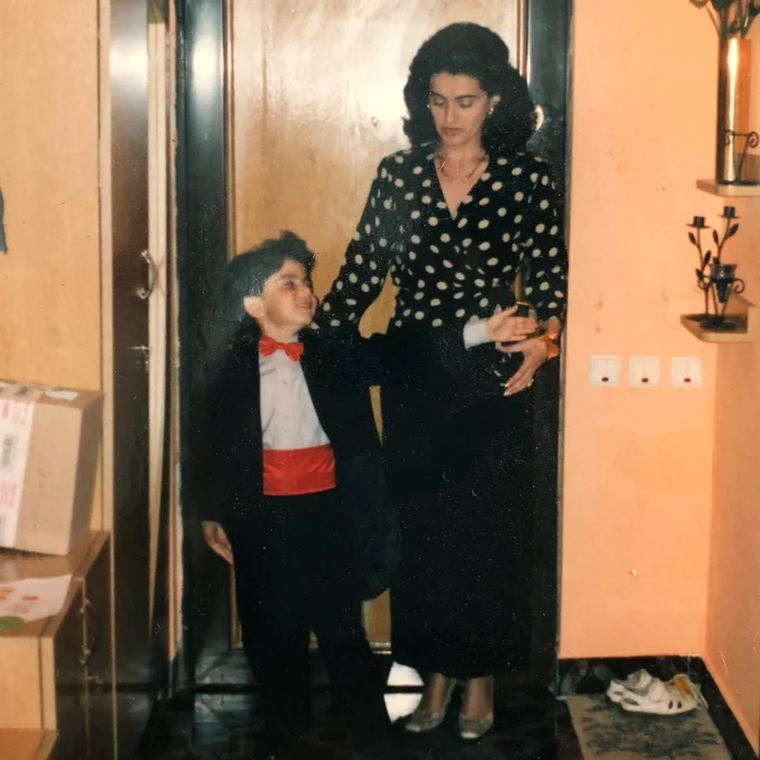 Andrei Bănuță and mother PHOTO Facebook/ Andrei Bănuță