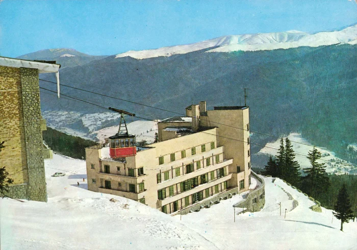 The Sinaia cable car. Illustrated from the 70s. Source: INP