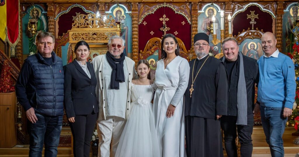 Carol filmed in the Church of the Holy Archangels with Ovidiu Lipan Șăndărică and priest Alin Mazăre