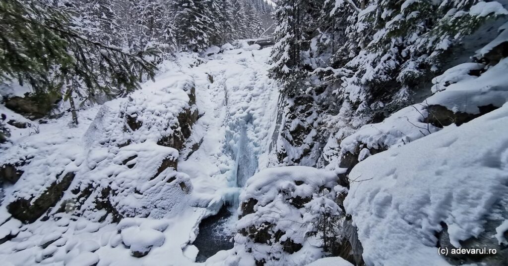 Video Lolaia Waterfall, the ice monument in Retezat. What do tourists find in winter in the emblematic place on the Pietrele valley