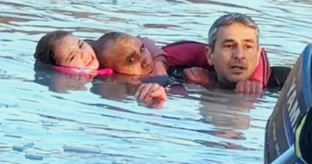 What was not said about the little girl saved from the frozen lake. "The real hero is someone else"