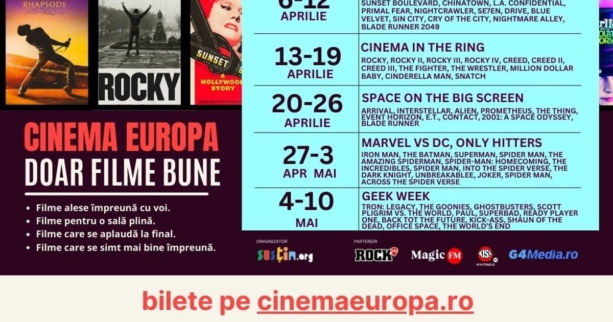 Cinema Europa launches "Thematic Weeks", a marathon program with films that are best seen in a full hall
