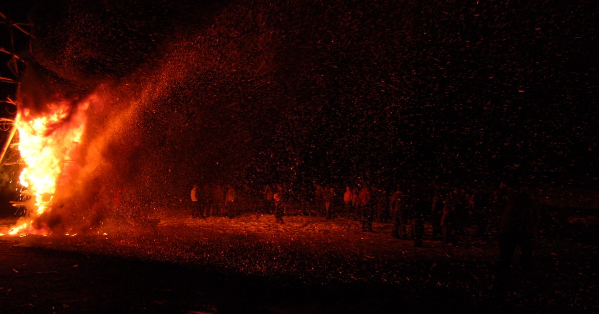 The custom moved from the hills to the middle of the village. It is related to the Winter Estates and the Forsaken of the Century