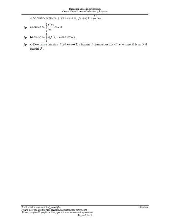 The subjects from the simulation Bac 2026 Mate-Info Source: MEC